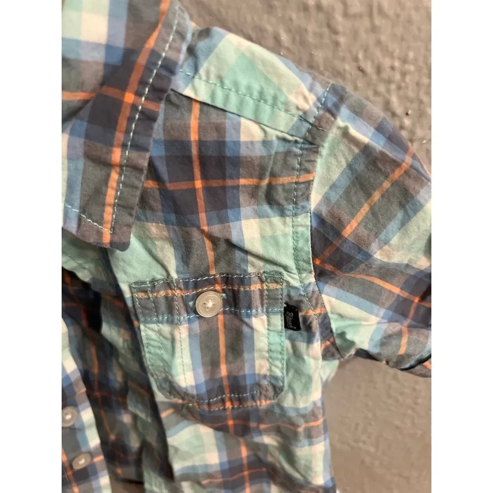 Boys blue‎ plaid short sleeve button up size 2T
